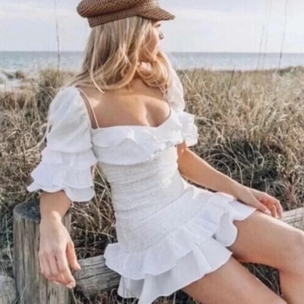 Bora bora ruffle mini dress